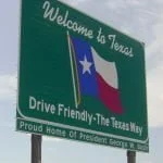 Welcome to Texas sign I 10 by Martin LaBar is licensed under CC BY NC 2.0.